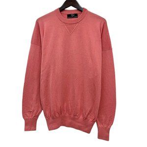 N.Peal Saks Fifth Avenue Men's Crewneck Sweater Cashmere/Cotton Coral Scotland M